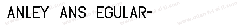 Hanley Sans Regular字体转换